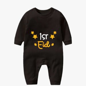 My 1st Eid Black Body Suit